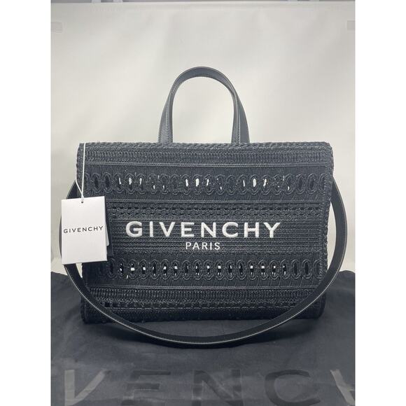 Medium G-Tote shopping bag in laced raffia - Picture 3 of 11